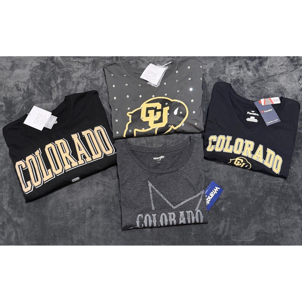 Game Day Couture Colorado Buffaloes Sequin Stripe Spirit Jersey Black Womens